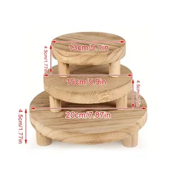 Wooden Display Riser Pedestal Stand for Home Decor and Organization (M5208 - Y3)