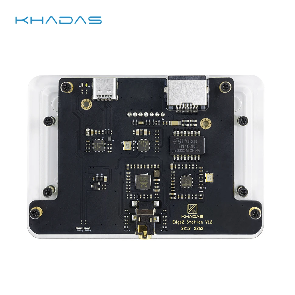 Placa de Extensão da Estação de Khadas Edge2 para Edge2 Computador de Placa Única com Porta Ethernet de 10 100m Porto de Usb-c 3.5 mm Fone de Ouvido Jack