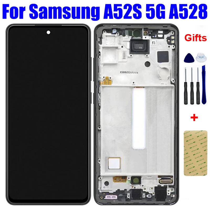 6.5 "Per Samsung Galaxy A52S 5G A528B A528 Display Lcd Matrix Pantalla Module Con Touch Digitizer Glass Assembly Frame