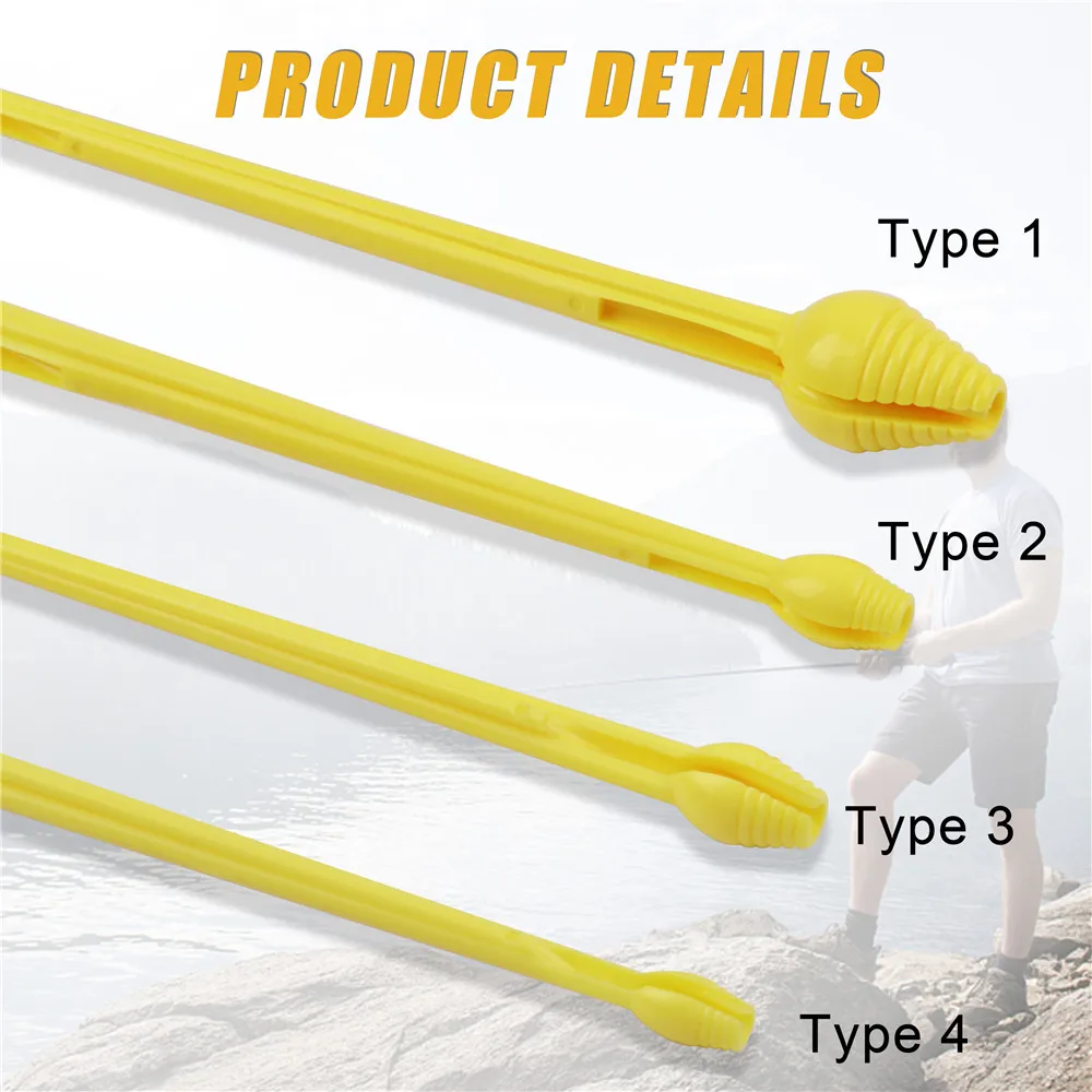 5Pcs/10Pcs Angelhaken Disgorger Snelled Angelhaken Entferner Werkzeuge Fisch Dehooker Kunststoff Unhook Extractor Angeln zubehör – Detail 2