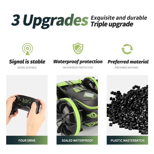 RC Car Toys 4Wd Amphibious Vehicle Boat Remote Control Cars RC Gesture Controlled Stunt Drift Car Toy For Kids Adults Children 5