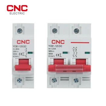 Interruttore automatico CNC DC 1P/2P 80A/100A/125A energia solare fotovoltaico DC interruttore Mini interruttore automatico DC250V 500V