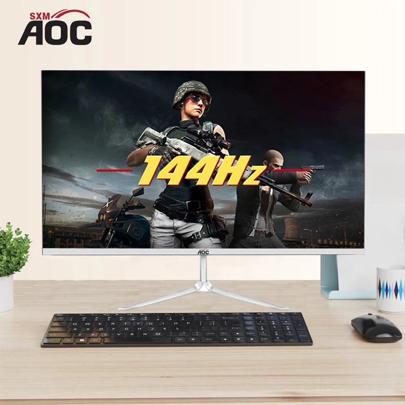 Aocsxm Per Giocatori Monitor Va Da 24 Pollici Schermo Hd Curvo Da 144Hz Per Pc 1920X1080 Vga Hdmi