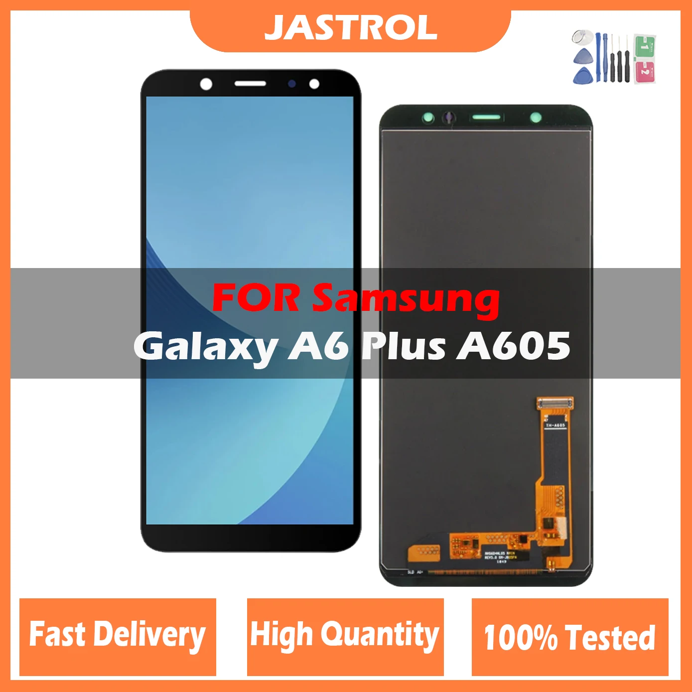 ЖК-дисплей для Samsung Galaxy A6 Plus 2018 A605, ЖК-дисплей с сенсорным экраном и дигитайзером в сборе для Samsung A6 Plus A605 A605F A605FN A605G