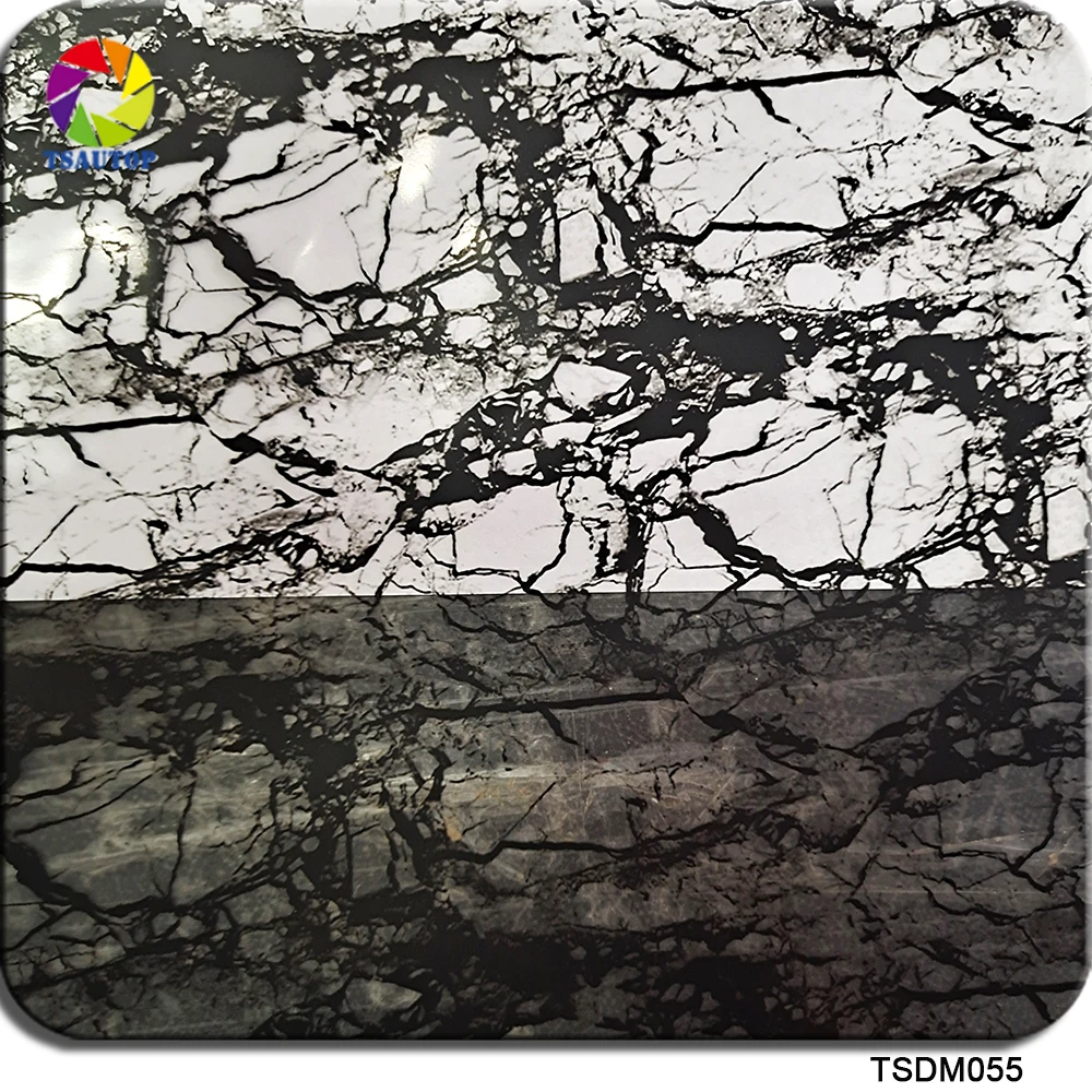 TSAUTOP Size 0.5mX 20m Hydrofik Print Marble Deign WTP Film Spray Paint Dipping In Water WDF055