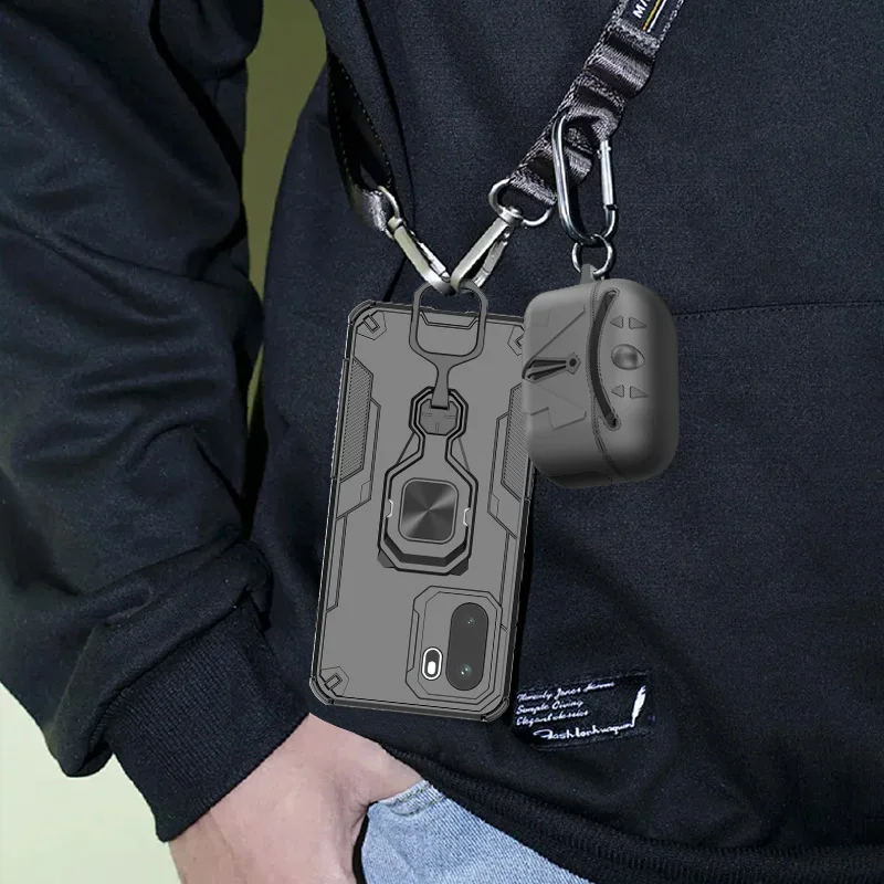 Heavy Duty Rugged Armor Case with Stand and Ring Holder
