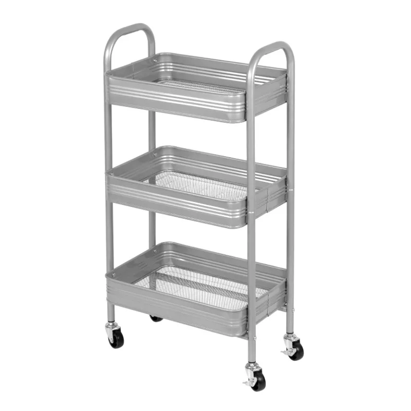 

Modern 3-Tier Food Truck Mobile Kitchen Shelf Cart Organizer With Wheels Snack Trolley Hand Truck Furniture Free Shipping