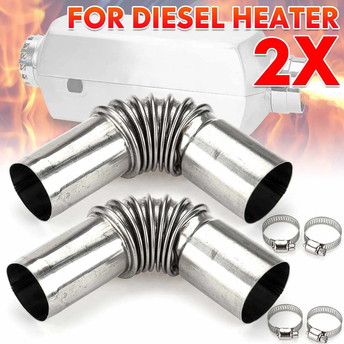 Car Heater Exhaust Pipe Tube Elbow Connector For Webasto Eberspacher Truck Van Boat Air Diesel Parking Heater 2pcs 24mm diesel heater exhaust pipe,air diesel heater duct pipe,heater duct connector,air heater exhaust connector,diesel heater