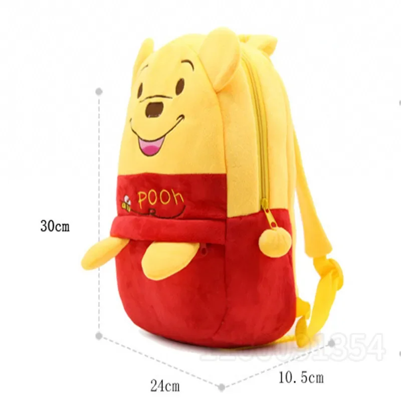 Disney Winnie The Pooh Children's Plush Backpack Luxury Brand Fashion Children's Plush Doll Bag Cartoon Cute Children's Backpack 6