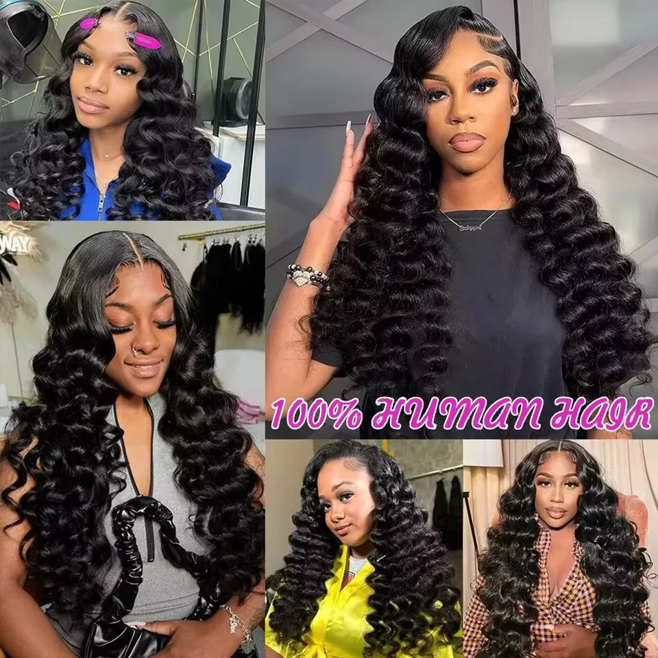 30 40 Inch Loose Deep Wave Bundles Deal Brazilian 100% Raw Virgin Unprocessed Human Hair Jerry Curly Bundle Hair Weave Extension 2