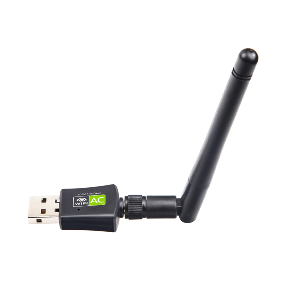 600Mbps 듀얼 밴드 2.4G&5G USB 무선 네트워크 어댑터 드라이버 무료 플러그 앤 플레이 데스크탑 노트북 PC 홈용 미니 WiFi 수신기