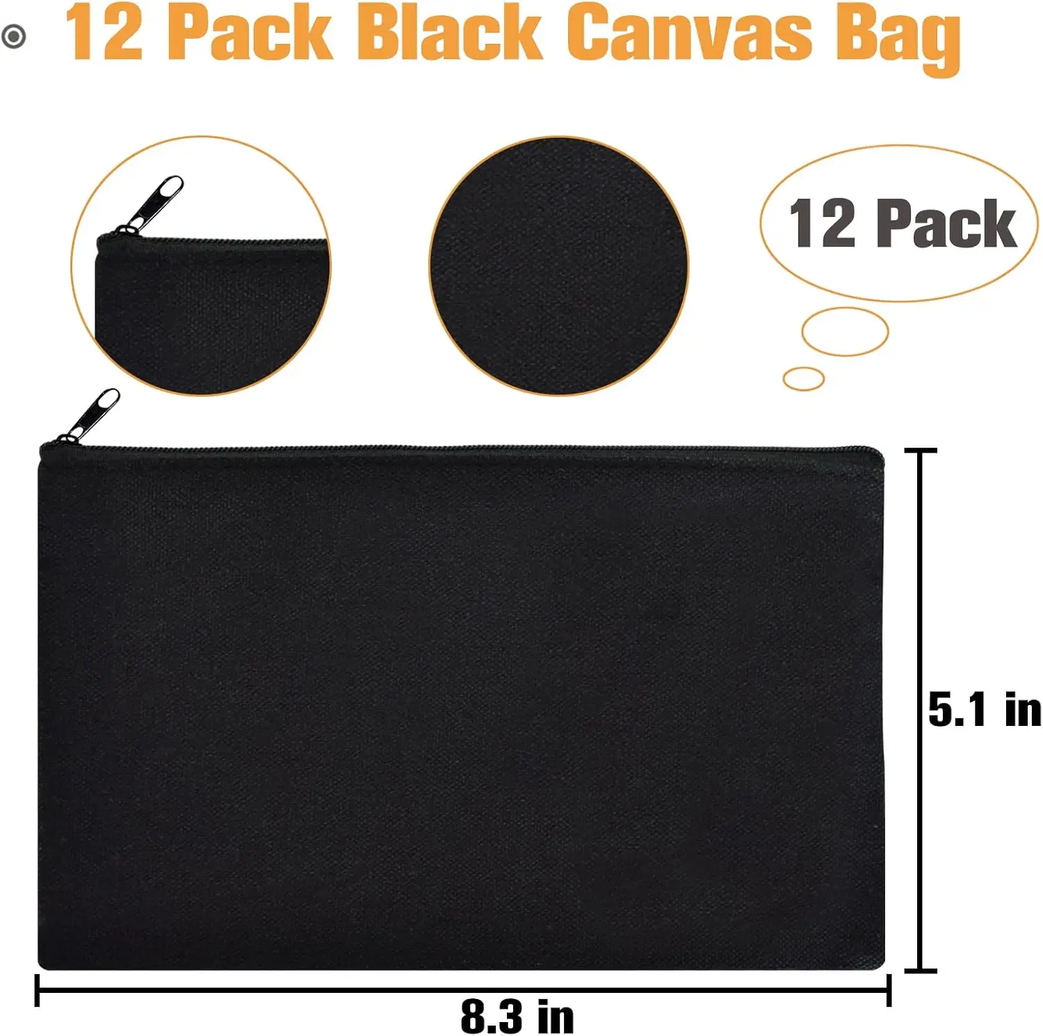 6Pack/12Pack Canvas Tote Bag for DIY Projects Storage storage bag,organ bag