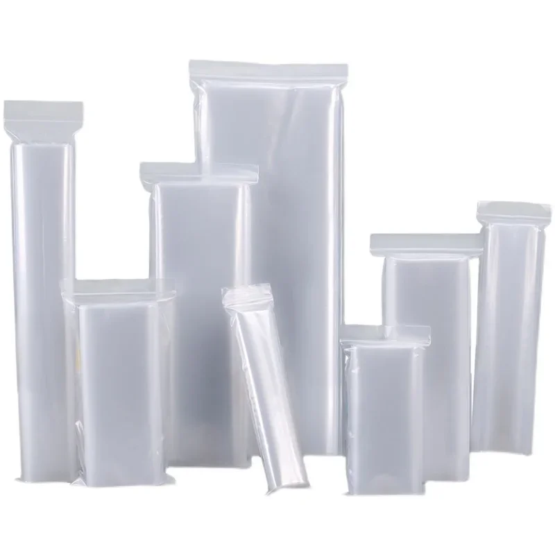 100pcs Long Strip Self Sealing Bag PE Transparent Waterproof Moisture-proof Sealing Sack Thick Plastic Sealed Packaging Bags 5