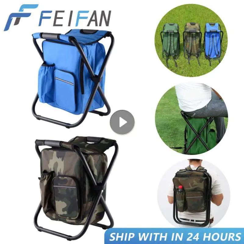 Portable Backpack Folding Camping Fishing Chair Stool Picnic Bag Hiking  Pouch - AliExpress