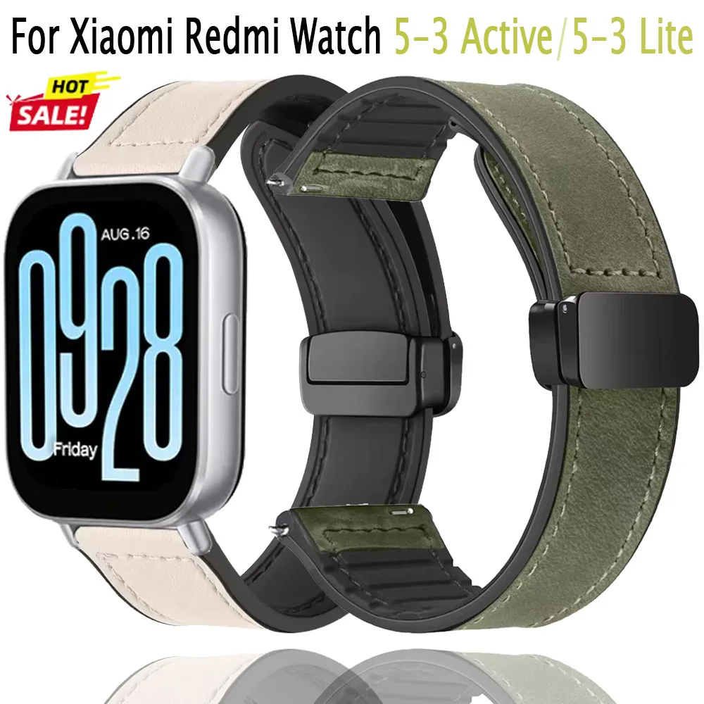 Premium Leather Strap with Metal Magnetic Buckle