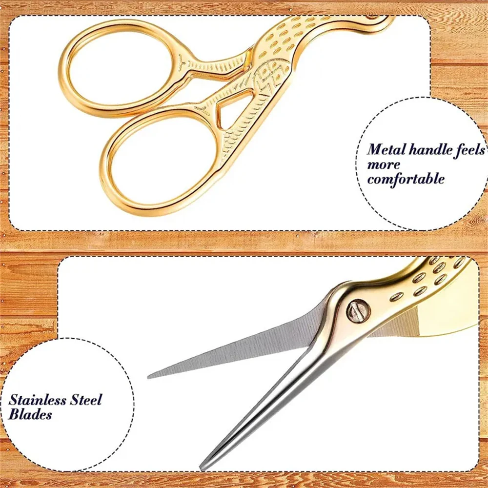1PC,Stainless Steel Sewing Scissors Retro Tailor Thread Embroidery Fabric Needlework Scissors DIY Arts Crafts Sewing Tools