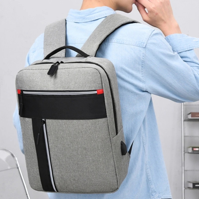 Durable Backpack for Men Large Capacity Laptop Backpack with USB Charging Port for Business School and Travel