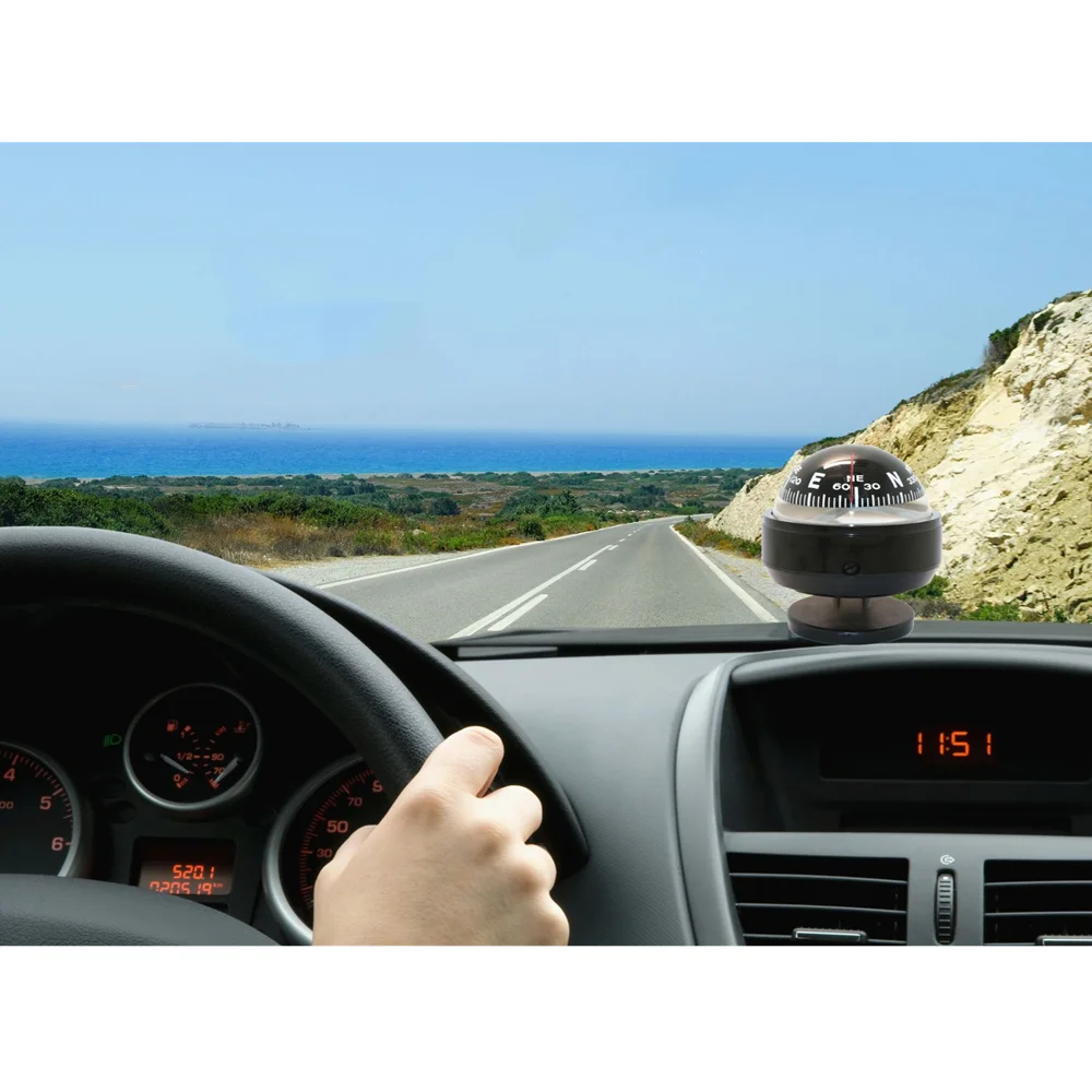 

Car Compass Sea Marine Navigation Adjust Dashboard Compass Bracket Mount Compass