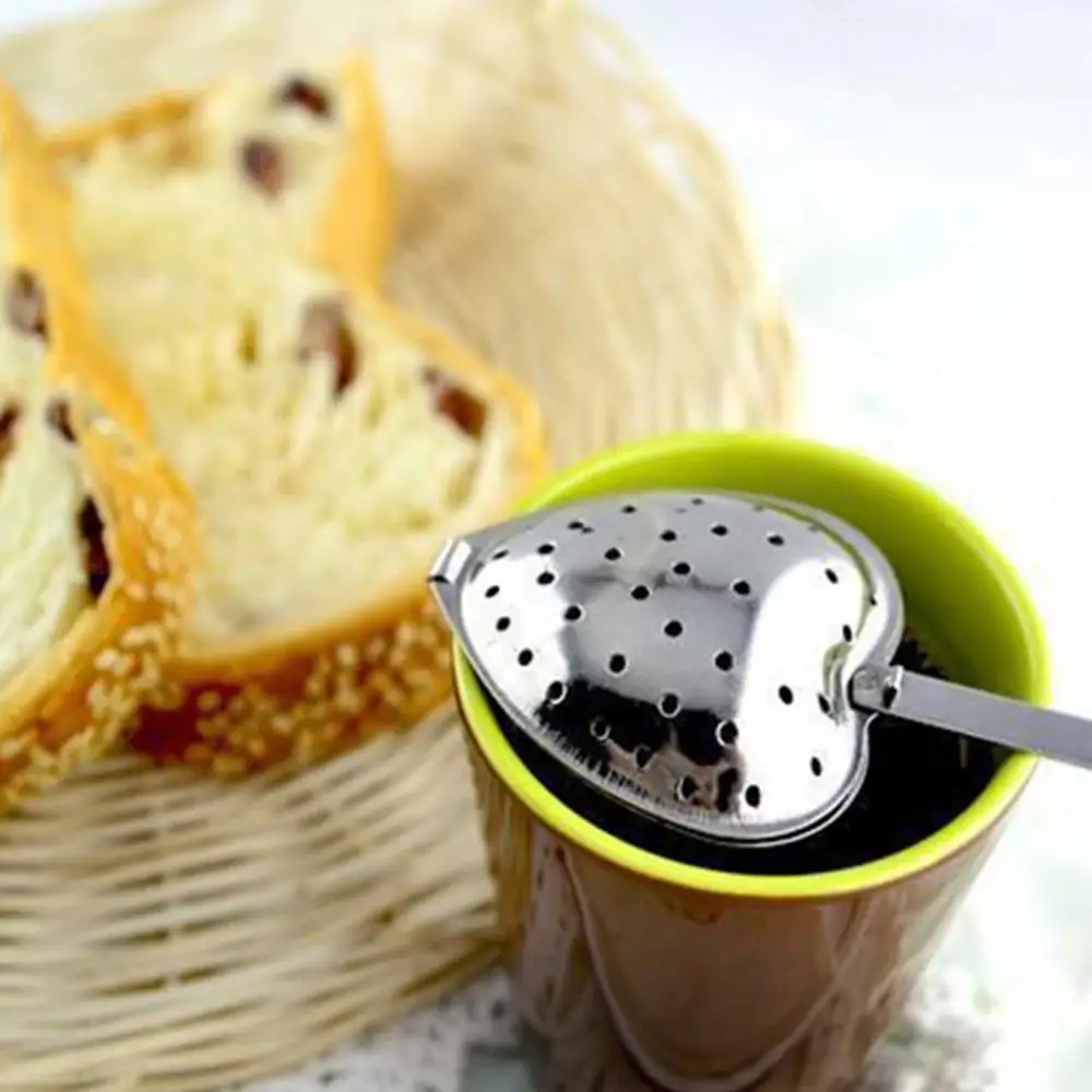 Tea Infuser Tea Strainer Tea Filter Creative Spoon Tea Strainer Heart Shape Stainless Steel Tea Infuser Spoon Strainer Steeper Teapot Filter