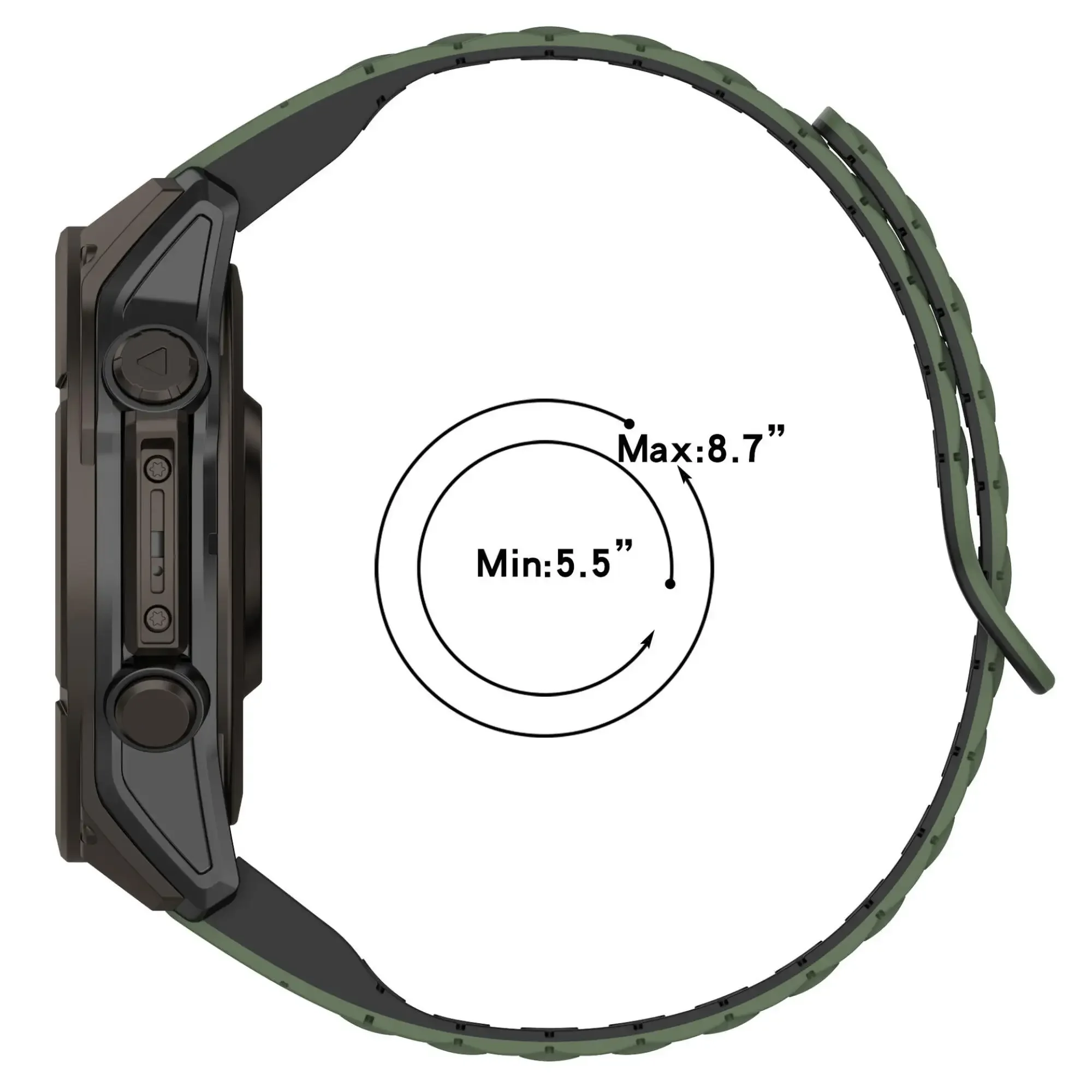 Enhanced Silicone Magnetic Bracelet with QuickFit Adjustment