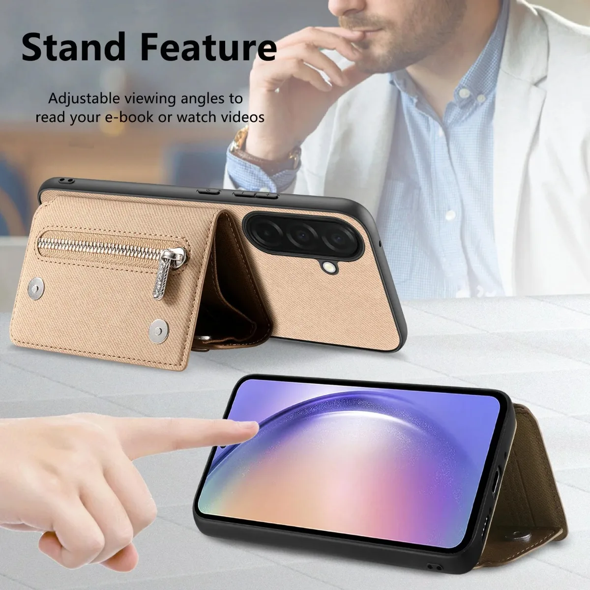 Detachable Magnetic Wallet Phone Case with Magsafe Integration