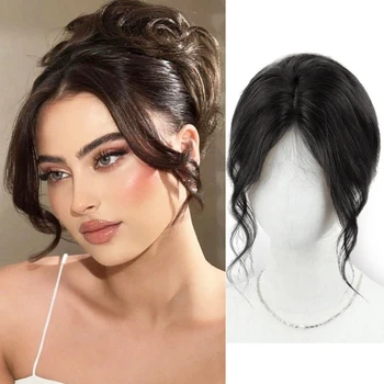 합성 한국 만화 S 자형 곱슬 스타일 헤어 토퍼, 앞머리 커버 포함, 흰색 회색 헤어 클립, 헤어 익스텐션, 드래곤 코스프레