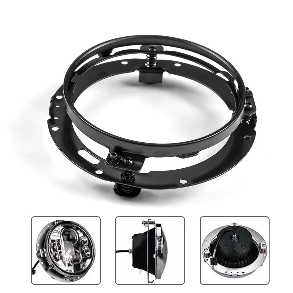 7 Inch Round LED Headlight Mounting Bracket Ring for Motorcycle Jeep Wrangler JK 07-16