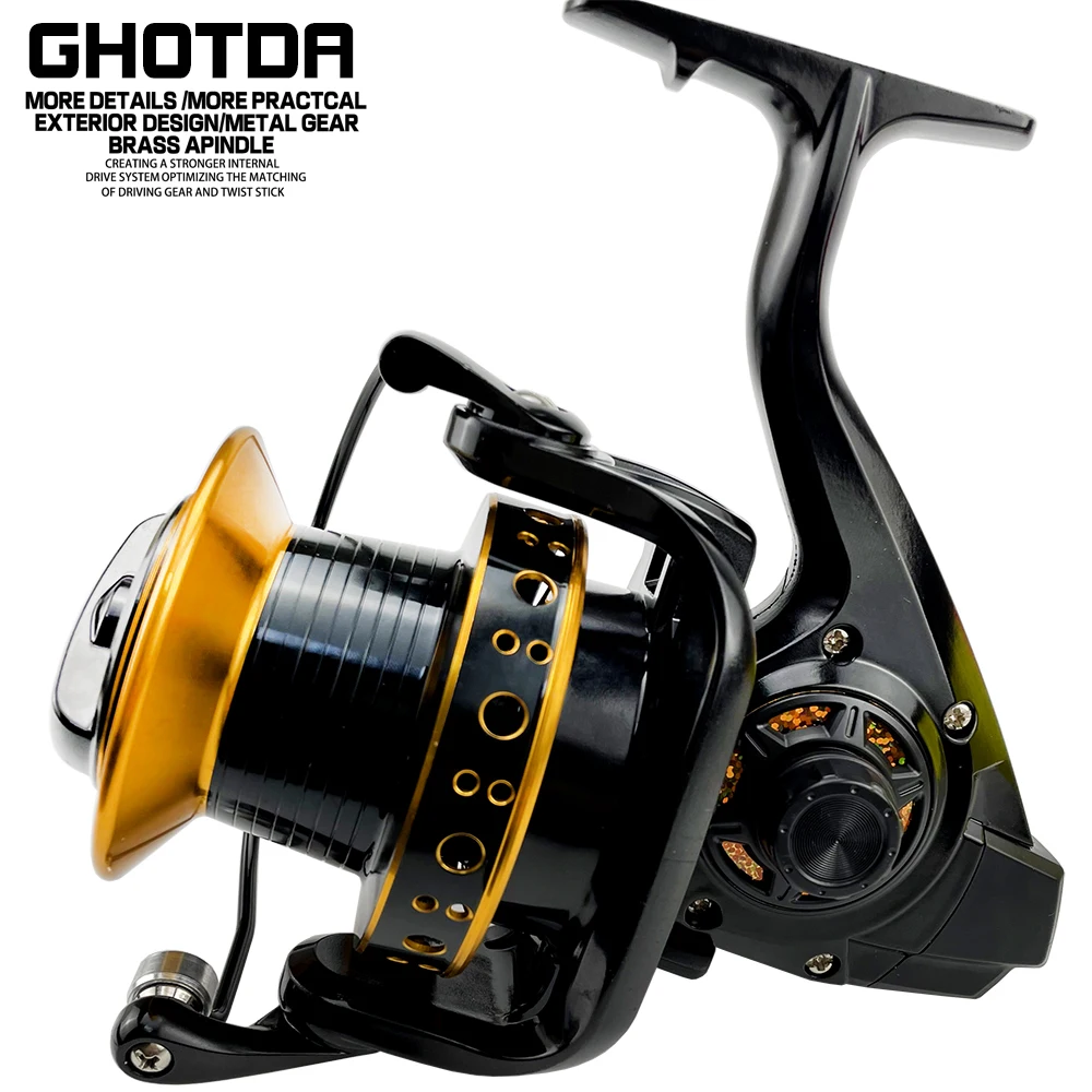 

Metal Freshwater Seawater Dual Use Fishing Reel Big Pulling Drag Spinning Reel Durable Carp Fishing Drag Power 20KG 25KG 30KG