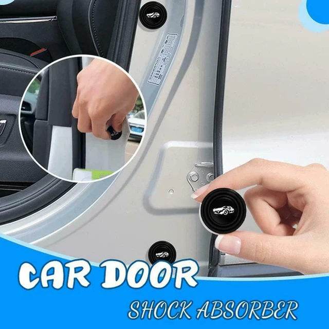 10pcs Car Door Anti-Shock Silicone Pad Shock-Absorbing Gasket Black  Accessories