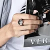 High Quality Northern Europe Black Retro Eternal Signet Viking Stainless Steel Men's Ring  Jewelry Gold 3