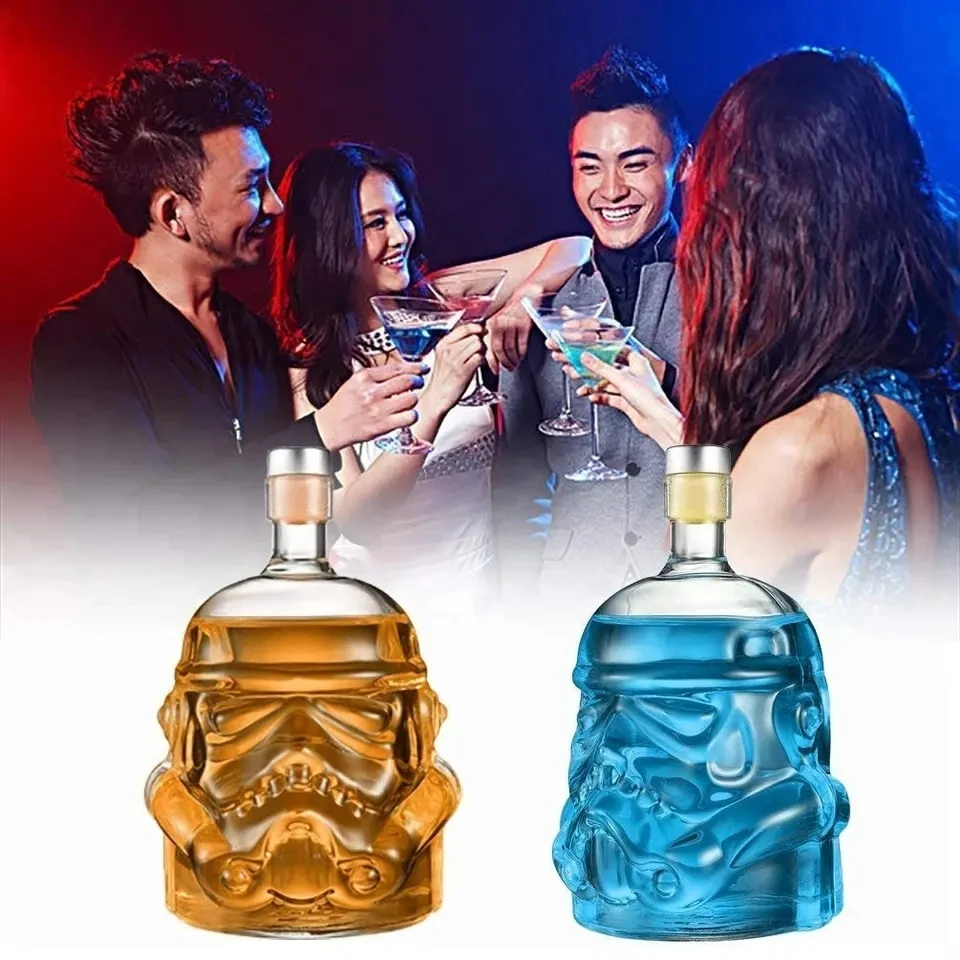 Wine Glass Accessories 750ml Set Storm Trooper Helmet Whiskey Decanter Liquor Bottle Creative Gift