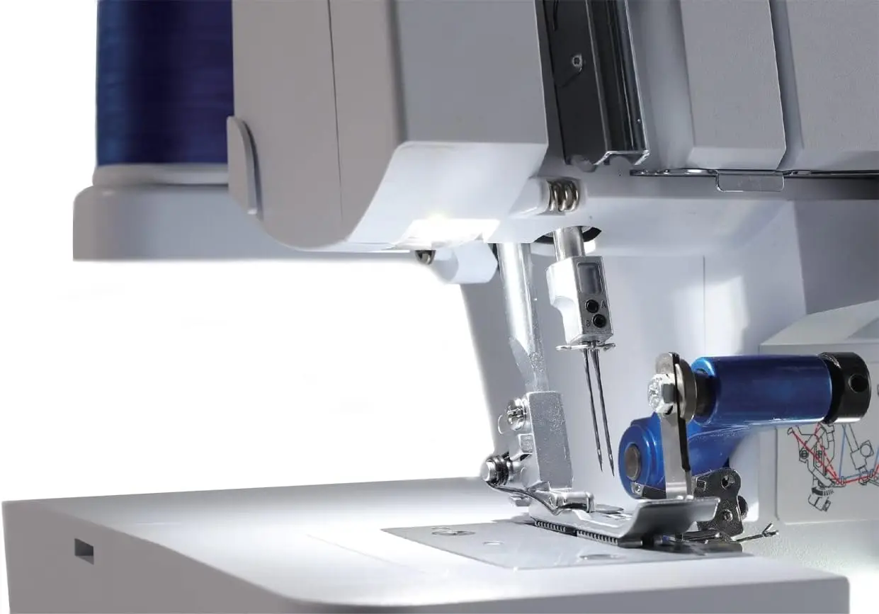 MO-80CB Free-Arm Serger Overlock Machine Adjust pressure to light medium and heavyweight fabrics
