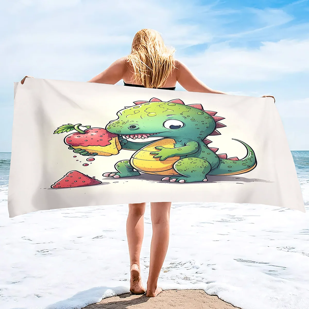 

Microfiber Dinosaur Beach Towel for Kids,Sand Free Beach Towels Oversized,Soft Large Bath Towel,Water Absorbent Bathroom Towel