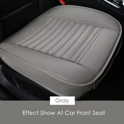 Breathable PU Leather Car Seat Cover - Universal Anti - Slip Cushion (Gray 1pc)
