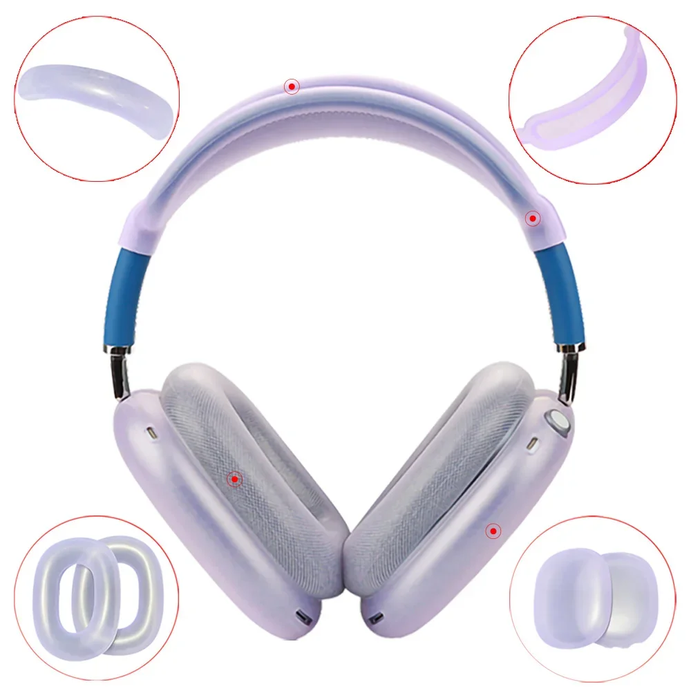 

Silicone Protect Case For Apple AirPods Max Headphone Case Headbeam Cover Headset Head Beam Protector Sleeve
