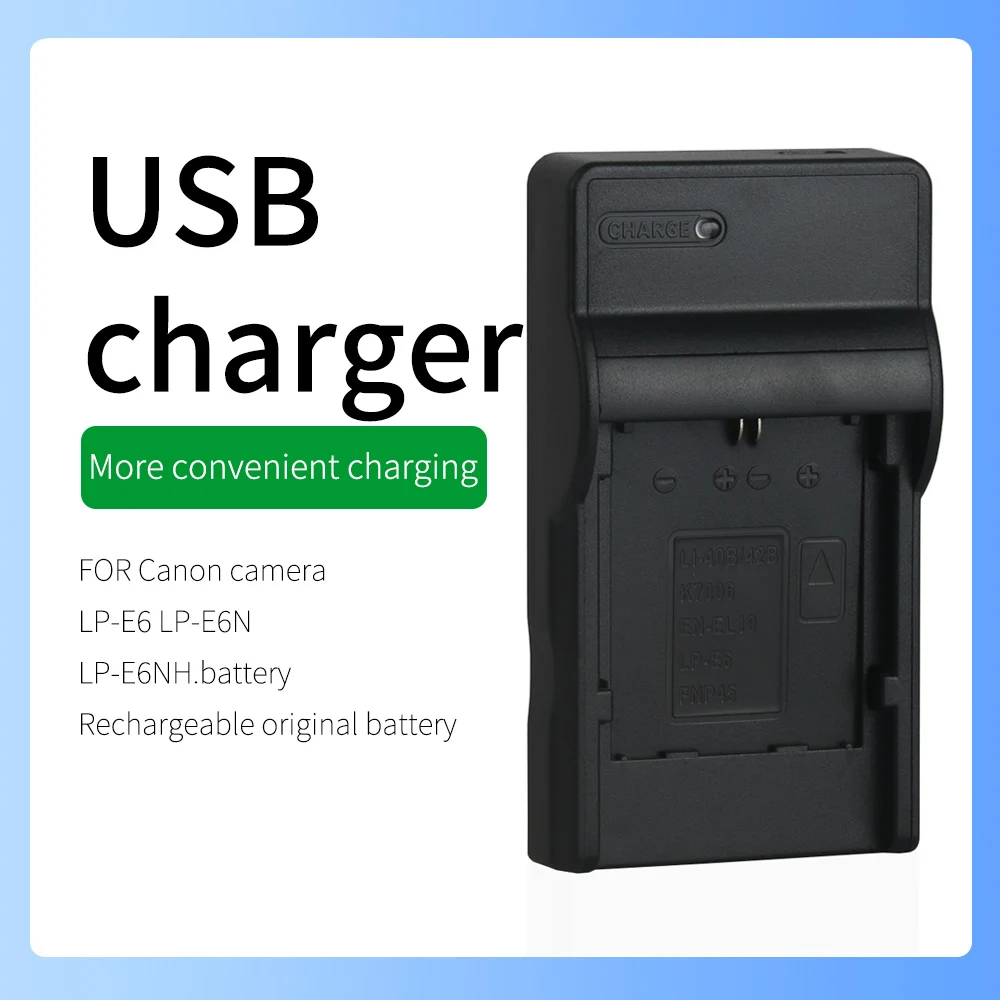 Per Canon Slr Camera Lp-E6 Lpe6 Caricabatteria Eos 5Ds 5Dsr 6D 7D 60D 90D 80D 5 D2 5 D3 5 D4 6 D2 7 D2 R Ra R5 R6 Xc10,Xc15.