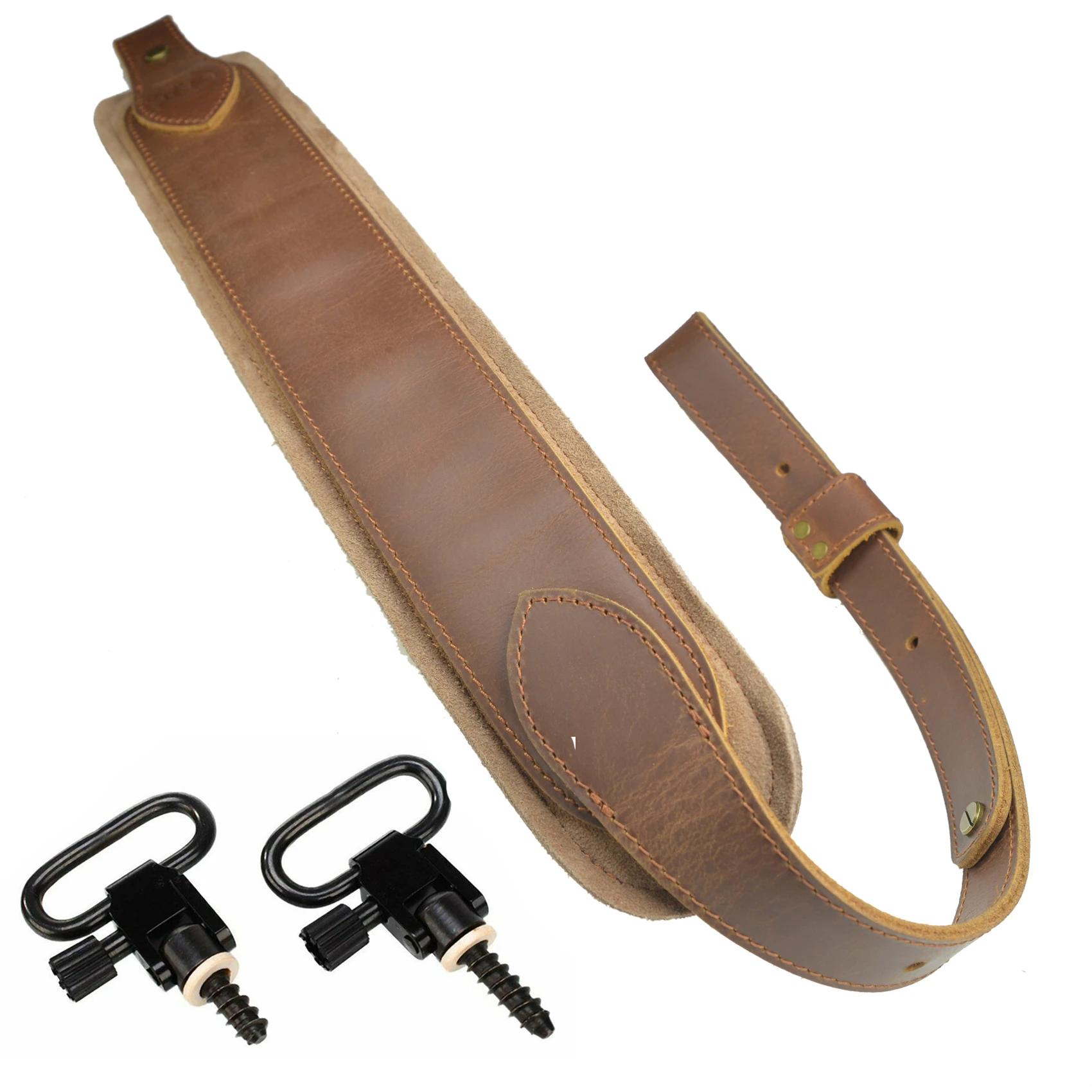Quality Leather Rifle Shotgun Ammo Sling Hunting Shoulder Strap Made in Europe.