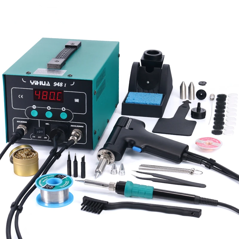 Soldeerstation, Elektrische Soldeer Zuigpistool SS-331 SS-331H ESD LCD Digitale BGA Tin Pomp Zuig Absorberen Soldeerbout Hot Desoldeerstation,Efficiënte soldeerbout(Desoldering gun