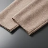 New 100% pure wool men's padded warm casual wide-leg pants knitted cashmere trousers in autumn and winter. 6