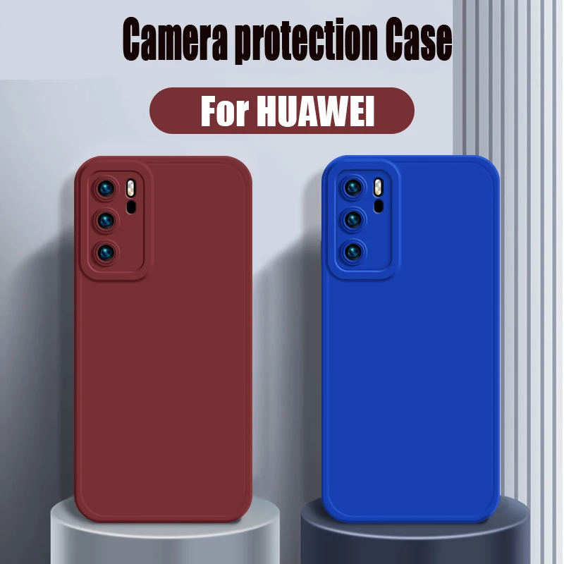 For Huawei P30 P40 Lite P50 Pro Honor 50 30 20 9X Pro Y9 Prime 2019 P Smart 2021 Case Camera Lens TPU Silicone Soft Cove_voghion.com