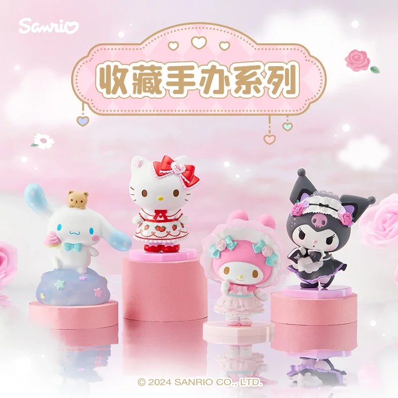 

Genuine Sanrio Hello Kitty Kuromi My Melody Room Decor Ornaments Anime Figurines Handmade Toys Cinnamoroll Dolls For Girls Gifts