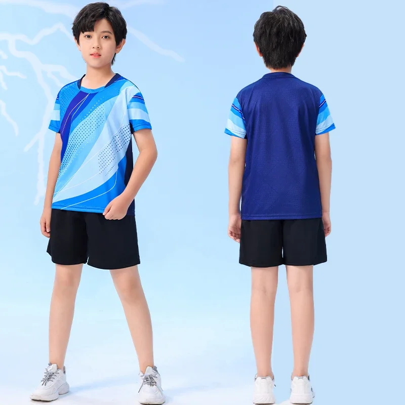 Men's Tennis T-Shirt Short Sleeve Fashion Fitness Sport T-Shirts forkid's Badminton Quick Dry Casual O-neck Quick Dry Tee GJ275