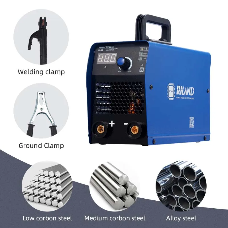 RILAND 110/220V ARC Welding Machine Stick Welder with Synergic Control, Mini Welder with LCD Digital Display for Home Beginner 2
