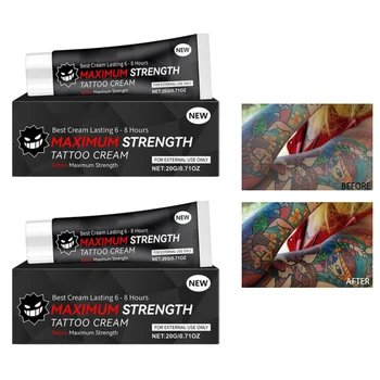 Crema per Tatuaggi a Massima Efficacia 20g, Gel Riparatore Post-Tatuaggio per la Cura della Pelle, Idratante, Anti-Cicatrice, Lenitivo, per la Preservazione del Colore