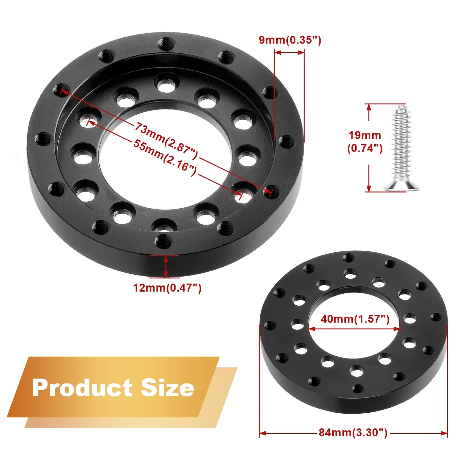 73MM Steering Wheel Adapter Plate for Logitech G25 G27 24 Hole13 14  Steering Wheel Adapter PCD