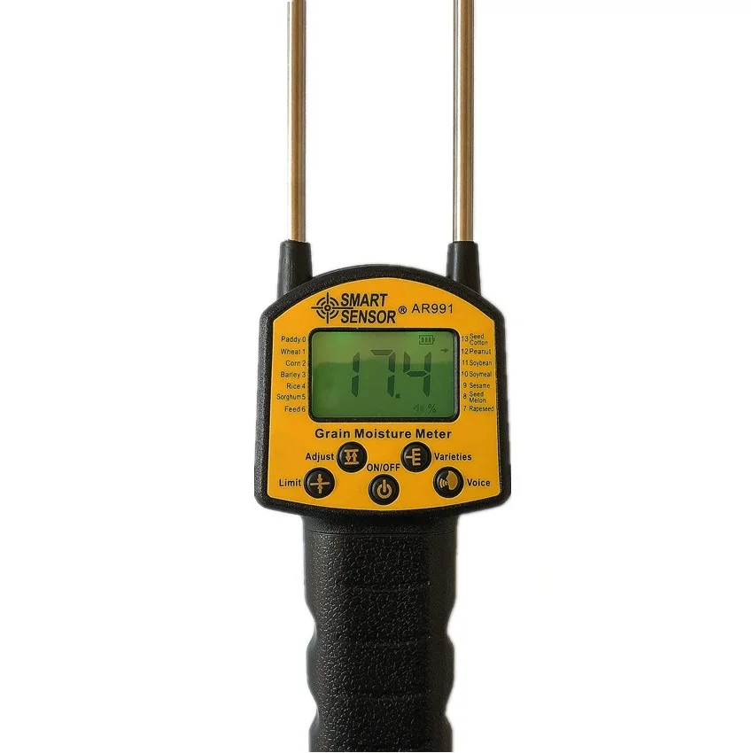 AR991 Professional Digital Grain Moisture Meter for Corn Wheat Rice Bean Peanut Grain Measurement Moisture Tester