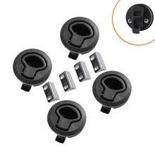 

4pcs Round Flush Pull Slam Latch Embedded Ring Lock for RV Boat Marine Deck Hatch Car Yacht Parts Replacement Lock Accessories