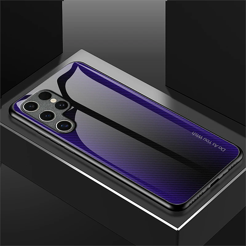 thumbnail image 1 of Funda de vidrio templado de lujo para Samsung Galaxy S24 Ultra S23 S22 Ultra S21 Plus A54 5G A53 A52S A14 A34 S20 FE, 1 of 5