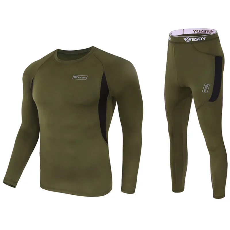 

Mens Thermal Fleece Bicycle Base Layer Kits Warm Sports Underwear Road Bike MTB Jersey Clothes Cycling Training Tactics Running
