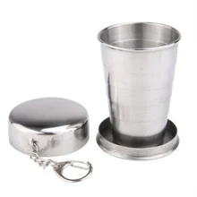  Travel Telescopic Cup Stainless Steel Folding Cup Que Bottle Portable Student Outdoor Travel Gargle Cup 